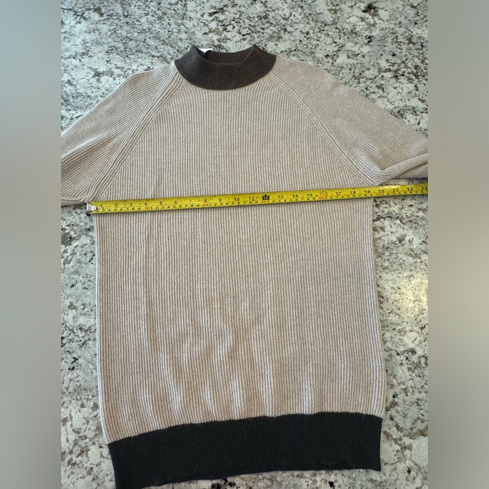 SAKS 5th AVENUE mock turtle neck cashmere sweater - Picture 4 of 7
